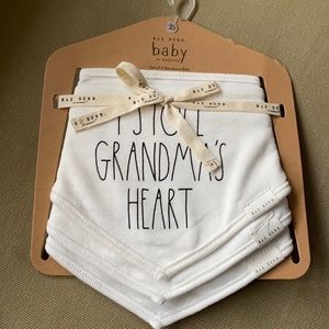 NWT Rae Dunn 3 pack of bandana bibs, 100% cotton